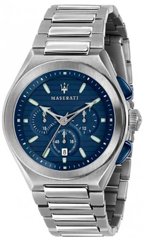  Shop Authentic Maserati Triconic Quartz Blue Dial Silver Steel Strap Watch For Men - R8873639001 - Luxxuri