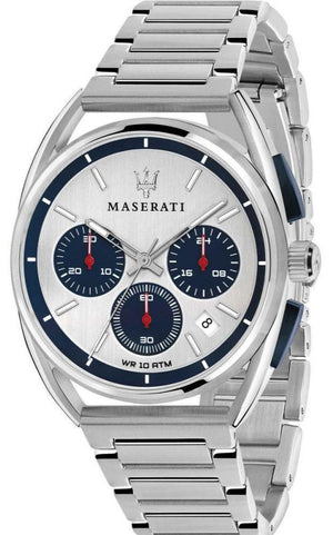  Shop Authentic Maserati Trimarano Chronograph Silver Dial Silver Stainless Steel Strap Watch For Men - R8873632001 - Luxxuri