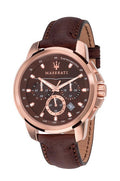  Shop Authentic Maserati Successo Brown Dial Brown Leather Strap Watch For Men - R8871621004 - Luxxuri