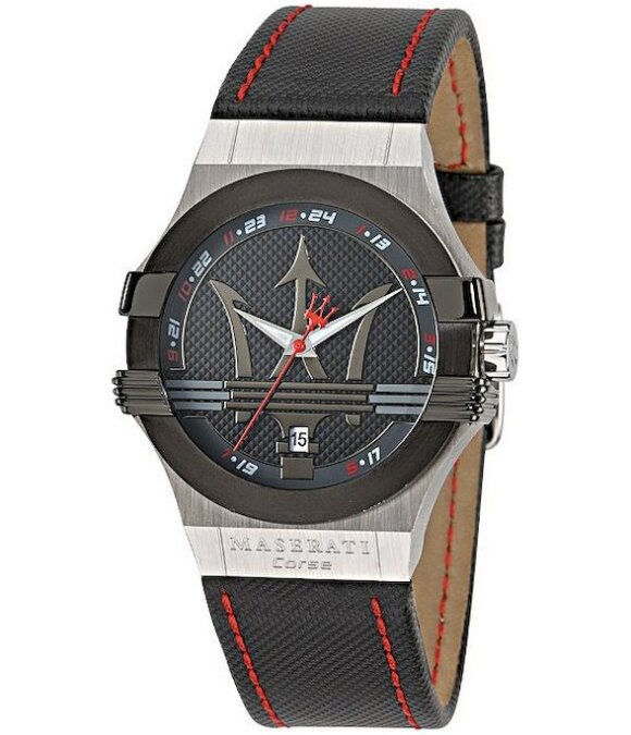  Shop Authentic Maserati Potenza Black Dial Black Leather Strap Watch For Men - R8851108001 - Luxxuri