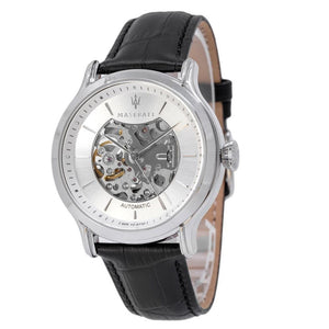  Shop Authentic Maserati Epoca Automatic Skeleton Mechanical Silver Dial Watch For Men - R8821118003 - Luxxuri