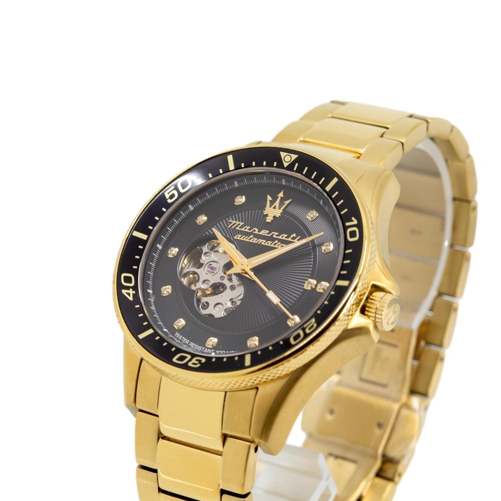  Shop Authentic Maserati SFIDA Black Dial Yellow Gold Toned Watch For Men - R8823140003 - Luxxuri