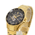  Shop Authentic Maserati SFIDA Black Dial Yellow Gold Toned Stainless Steel Watch For Men - R8823140003 - Luxxuri