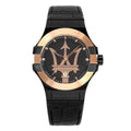  Shop Authentic Maserati Potenza Quartz Black Dial Black Leather Strap Watch For Men - R8851108032 - Luxxuri