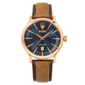  Shop Authentic Maserati Epoca Blue Dial Brown Leather Strap Watch For Men - R8851118001 - Luxxuri