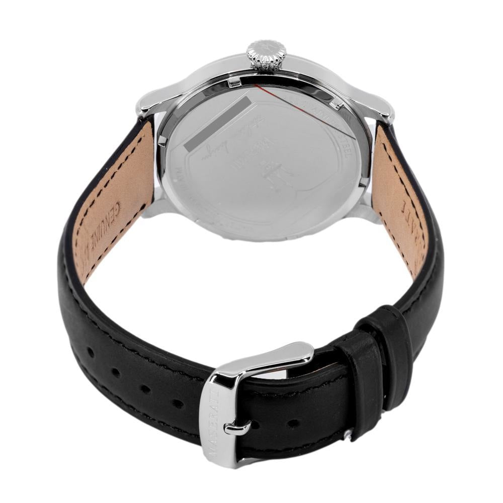  Shop Authentic Maserati Epoca White Dial Black Leather Strap Watch For Men - R8851118002 - Luxxuri