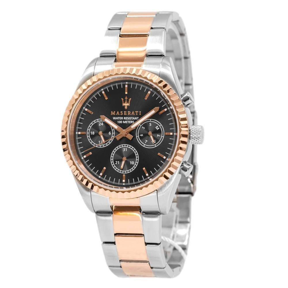  Shop Authentic Maserati Competizione Analog Black Dial Two Tone Stainless Steel Strap Watch For Men - R8853100020 - Luxxuri