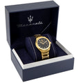  Shop Authentic Maserati Stile Black Dial Gold Steel Strap Watch For Men - R8853142004 - Luxxuri
