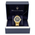  Shop Authentic Maserati Stile Black Dial Gold Steel Strap Watch For Men - R8853142004 - Luxxuri
