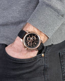  Shop Authentic Maserati Successo 44mm Black Rose Gold Dial Black Rubber Strap Watch For Men - R8871621012 - Luxxuri