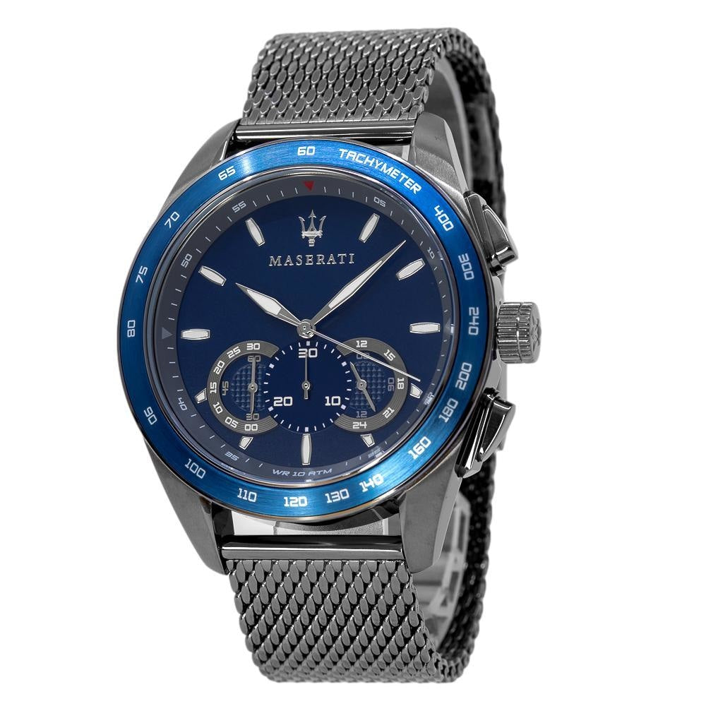  Shop Authentic Maserati Traguardo 45mm Chronograph Blue Dial Watch For Men - R8873612009 - Luxxuri