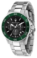  Shop Authentic Maserati Competizione Chronograph Black Dial Silver Steel Strap Watch For Men - R8873600008 - Luxxuri