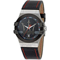  Shop Authentic Maserati Potenza Black Dial Black Leather Strap Watch For Men - R8851108001 - Luxxuri