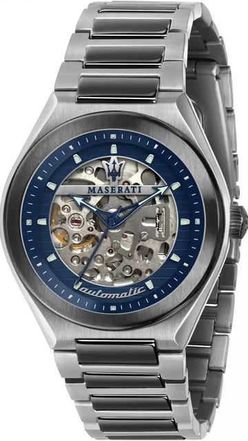  Shop Authentic Maserati Triconic Automatic Skeleton Blue Dial  Watch For Men - R8823139001 - Luxxuri