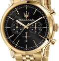  Shop Authentic Maserati Epoca Chronograph Black Dial Gold Steel Strap Watch For Men - R8873618023 - Luxxuri