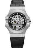  Shop Authentic Maserati Potenza Automatic Black Dial Black Leather Strap Watch For Men - R8821108001 - Luxxuri