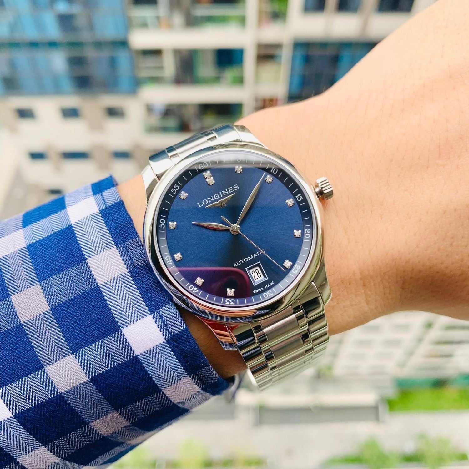  Shop Authentic Longines Master Collection Automatic 40mm Blue Dial Silver Steel Strap Watch for Men - L2.793.4.97.6 - Luxxuri