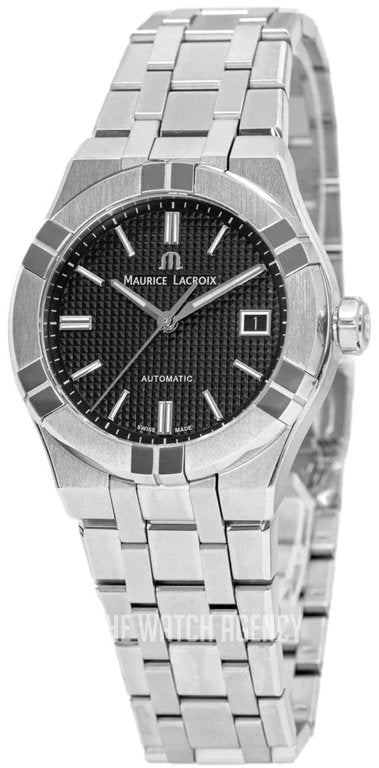  Shop Authentic Maurice Lacroix Aikon Automatic Black Dial Silver Steel Strap Watch For Men - AI6008-SS002-330-1 - Luxxuri