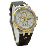  Shop Authentic Maurice Lacroix Aikon Chronograph White Dial Brown Leather Strap Watch For Men - AI1018-PVY11-132-1 - Luxxuri