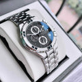  Shop Authentic Maurice Lacroix Aikon Chronograph Black Dial Silver Steel Strap Watch for Men - AI1018-SS002-330-1 - Luxxuri