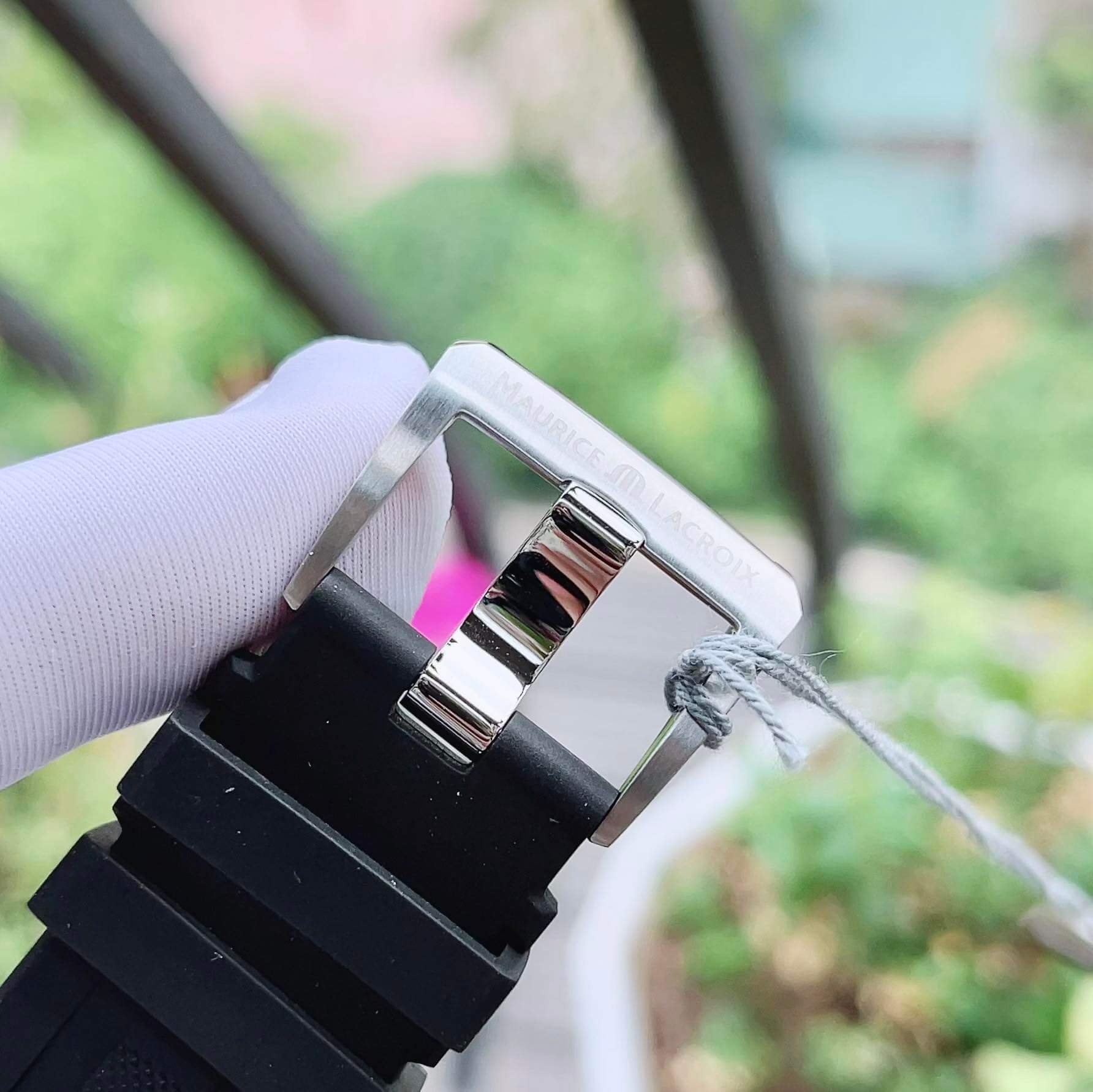  Shop Authentic Maurice Lacroix Aikon Automatic Chronograph Black Dial Black Leather Strap Watch for Men - AI1808-SS000-330-2 - Luxxuri