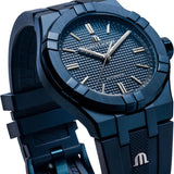  Shop Authentic Maurice Lacroix Automatic PVD Limited Edition Blue Dial Blue Silicon Strap Watch For Men - AI6007-PVC00-430-4 - Luxxuri