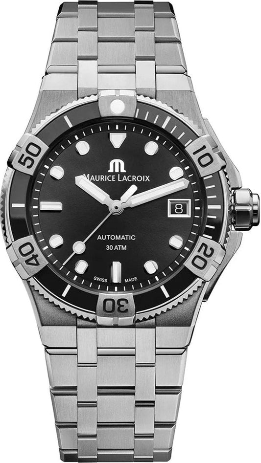  Shop Authentic Maurice Lacroix Aikon Venturer Automatic Black Dial Silver Steel Strap Watch For Men - AI6057-SSL22-330-1 - Luxxuri