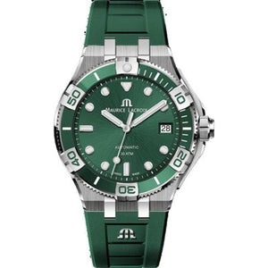  Shop Authentic Maurice Lacroix Aikon Venturer Green Dial Green Rubber Strap Watch for Men - AI6057-SSL50-630-5 - Luxxuri