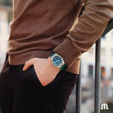  Shop Authentic Maurice Lacroix Aikon Venturer Green Dial Green Rubber Strap Watch for Men - AI6057-SSL50-630-5 - Luxxuri