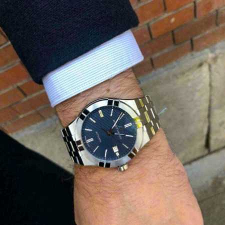  Shop Authentic Maurice Lacroix Aikon Automatic Blue Dial Silver Steel Strap Watch for Women - AI1807-SS002-430-1 - Luxxuri