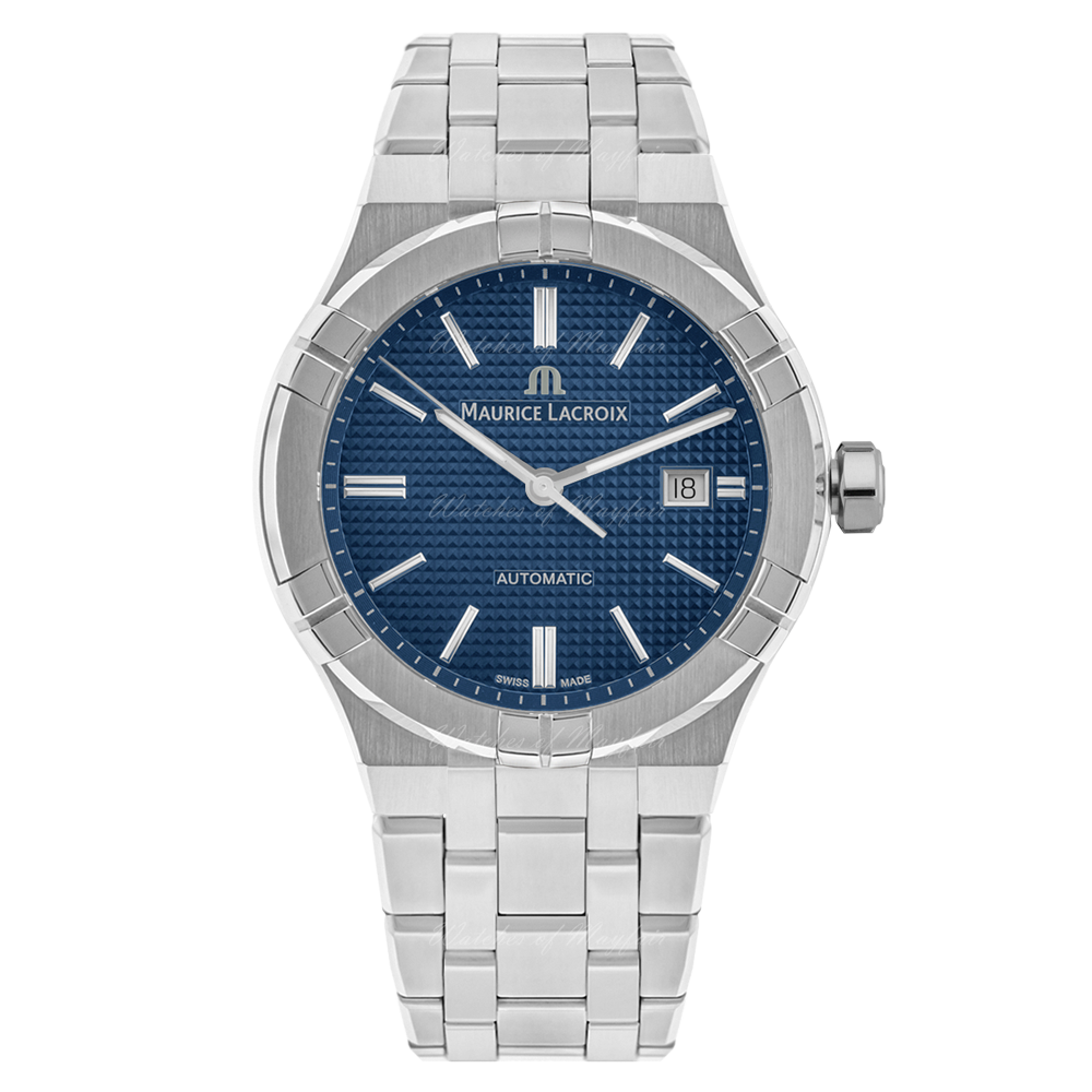  Shop Authentic Maurice Lacroix Aikon Automatic Blue Dial Silver Steel Strap Watch For Men - AI6008-SS002-430-1 - Luxxuri