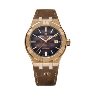  Shop Authentic Maurice Lacroix Aikon Automatic Brown Dial Brown Leather Strap Watch For Men - AI6008-BRZ01-730-3 - Luxxuri