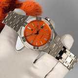  Shop Authentic Maurice Lacroix Aikon Automatic Date Orange Dial Silver Steel Strap Watch For Men - AI6008-SS00F-530-E - Luxxuri