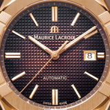  Shop Authentic Maurice Lacroix Aikon Automatic Brown Dial Brown Leather Strap Watch For Men - AI6008-BRZ01-730-3 - Luxxuri