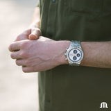  Shop Authentic Maurice Lacroix Aikon Chronograph Silver Dial Silver Steel Strap Watch for Men - AI1018-SS002-131-1 - Luxxuri
