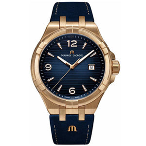  Shop Authentic Maurice Lacroix Aikon Limited Edition Blue Dial Blue Leather Strap Watch For Men - AI6008-BRZ01-420-1 - Luxxuri