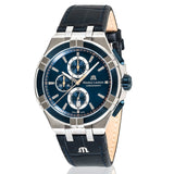  Shop Authentic Maurice Lacroix Aikon Chronograph Blue Dial Blue Leather Strap Watch For Men - AI1018-SS001-432-4 - Luxxuri
