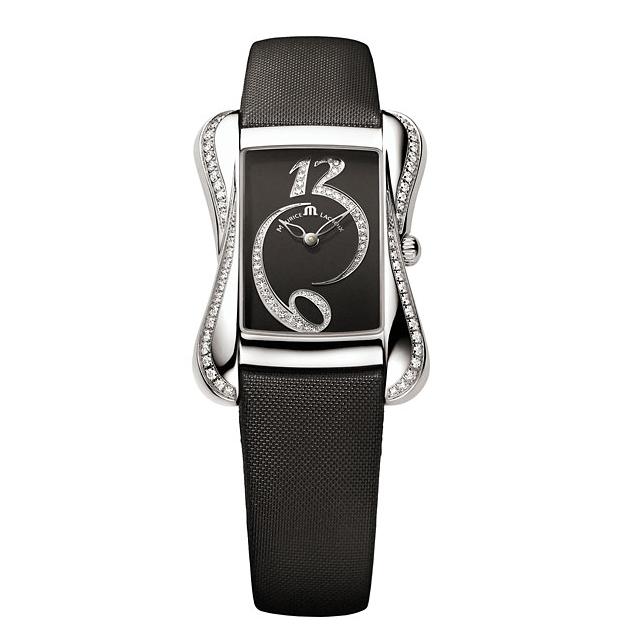  Shop Authentic Maurice Lacroix Fiaba Black Dial with Diamonds Black Leather Strap Watch for Women - DV5012-SD531-350 - Luxxuri