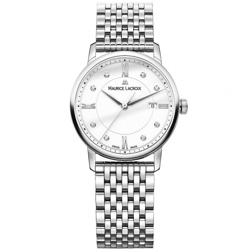  Shop Authentic Maurice Lacroix Eliros Date White Dial Silver Steel Strap Watch for Women - EL1094-SS002-150-1 - Luxxuri