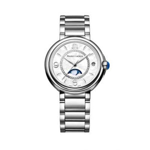  Shop Authentic Maurice Lacroix Fiaba Moonphase White Mother of Pearl Dial Silver Steel Strap Watch for Women - FA1084-SS002-170-1 - Luxxuri