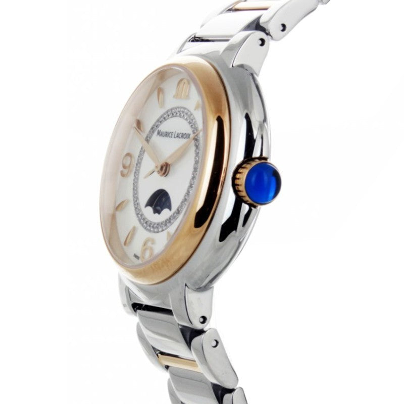  Shop Authentic Maurice Lacroix Fiaba Moonphase Mother of Pearl Dial Two Tone Steel Strap Watch for Women - FA1084-PVP13-150-1 - Luxxuri
