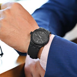  Shop Authentic Maurice Lacroix Automatic Date Black Dial Black Leather Strap Watch For Men - AI6008-PVB01-330-1 - Luxxuri