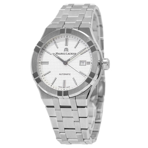  Shop Authentic Maurice Lacroix Aikon Date White Dial Silver Steel Strap Watch for Men - AI1008-SS002-131-1 - Luxxuri