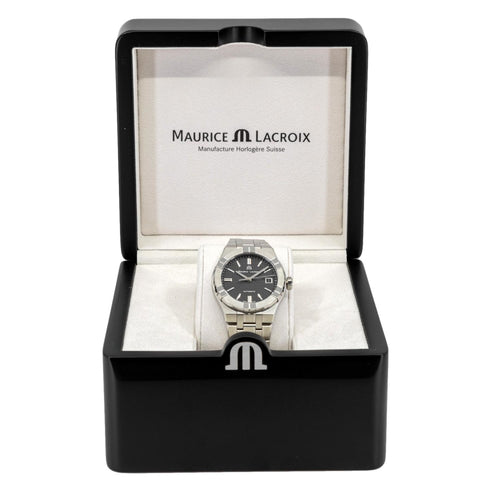  Shop Authentic Maurice Lacroix Aikon Automatic Black Dial Silver Steel Strap Watch For Men - AI6008-SS002-330-1 - Luxxuri