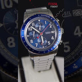  Shop Authentic Fossil Sport Tourer Chronograph Blue Dial Silver Steel Strap Watch for Men - FS6047 - Luxxuri