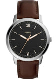  Shop Authentic Fossil The Minimalist 3H Black Dial Brown Leather Strap Watch for Men - FS5464 - Luxxuri