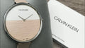  Shop Authentic Calvin Klein Rise White Beige Dial Beige Leather Strap Watch for Women - K7A231XH - Luxxuri