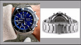  Shop Authentic Hugo Boss Ocean Edition Chronograph Blue Dial Silver Steel Strap Watch for Men - 1513704 - Luxxuri