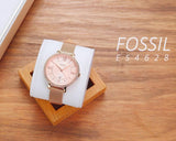  Shop Authentic Fossil Jacqueline Quartz Rose Gold Dial Rose Gold Mesh Strap Watch for Women - ES4628 - Luxxuri