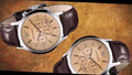  Shop Authentic Emporio Armani Classic Chronograph Beige Dial Brown Leather Strap Watch For Men - AR2433 - Luxxuri